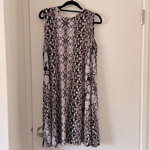 EUC snakeskin print flowy dress
